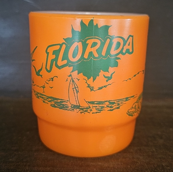 Vintage Anchor Hocking Orange Florida Gator Mug - Picture 2 of 8